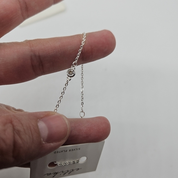 NWT Ettika stone solo bracelet silver plated cubic zirconia - Picture 3 of 6